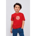 T-shirt infantil em algodão semi-penteado 190 g/m2 SOL'S Imperial cor vermelho