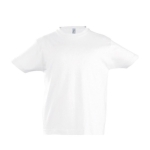 T-shirt infantil em algodão semi-penteado 190 g/m2 SOL'S Imperial cor branco nona vista