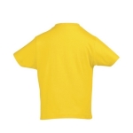 T-shirt infantil em algodão semi-penteado 190 g/m2 SOL'S Imperial cor amarelo-escuro vista traseira