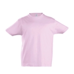 T-shirt infantil em algodão semi-penteado 190 g/m2 SOL'S Imperial cor cor-de-rosa claro