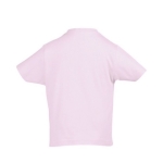 T-shirt infantil em algodão semi-penteado 190 g/m2 SOL'S Imperial cor cor-de-rosa claro vista traseira