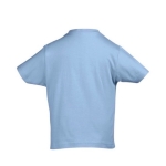 T-shirt infantil em algodão semi-penteado 190 g/m2 SOL'S Imperial cor azul pastel vista traseira