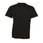 T-shirt básica promocional com decote em V cor preto vista traseira
