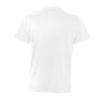 T-shirt básica promocional com decote em V cor branco vista traseira
