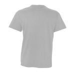 T-shirt básica promocional com decote em V cor cinzento mesclado vista traseira