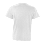 T-shirt básica promocional com decote em V cor cinzento-claro mesclado vista traseira