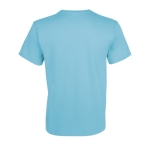 T-shirt básica promocional com decote em V vista traseira