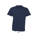 T-shirt básica promocional com decote em V vista traseira
