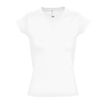T-shirt de senhora para brindes corporativos cor branco nona vista