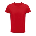 T-shirt ecológica para brindes corporativos cor vermelho quinta vista
