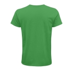 T-shirt ecológica para brindes corporativos cor verde vista traseira