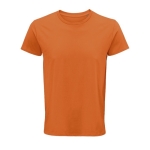 T-shirt ecológica para brindes corporativos cor cor-de-laranja