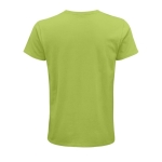 T-shirt ecológica para brindes corporativos cor verde-claro vista traseira