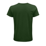 T-shirt ecológica para brindes corporativos cor verde-escuro vista traseira