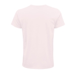 T-shirt ecológica para brindes corporativos cor rosa pastel vista traseira