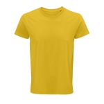 T-shirt ecológica para brindes corporativos cor dourado