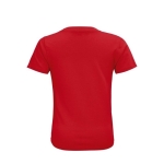 T-shirt para criança em algodão orgânico suave 150 g/m2 SOL'S Crusader cor vermelho vista traseira