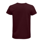 T-shirts sustentáveis com logo para oferecer cor bordeaux vista traseira