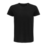 T-shirts sustentáveis com logo para oferecer cor preto terceira vista
