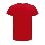 T-shirts sustentáveis com logo para oferecer cor vermelho vista traseira