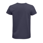 T-shirts sustentáveis com logo para oferecer cor titânio vista traseira