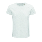 T-shirts sustentáveis com logo para oferecer cor cinzento-claro mesclado