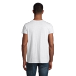 T-shirts sustentáveis com logo para oferecer cor cinzento-claro mesclado terceira vista fotografia