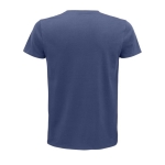T-shirts sustentáveis com logo para oferecer cor azul ganga vista traseira