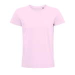 T-shirts sustentáveis com logo para oferecer cor rosa pastel