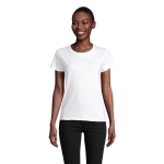 T-shirt eco para mulher em algodão orgânico 175 g/m2 SOL'S Pioneer cor branco vista fotografia