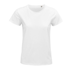 T-shirt eco para mulher em algodão orgânico 175 g/m2 SOL'S Pioneer cor branco nona vista