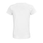T-shirt eco de mulher em materiais orgânicos cor branco vista traseira