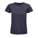 T-shirt eco de mulher em materiais orgânicos cor titânio