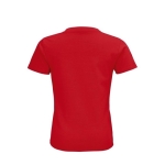 T-shirt para criança em algodão orgânico suave 175 g/m2 SOL'S Pioneer cor vermelho vista traseira