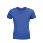 T-shirt para criança em algodão orgânico suave 175 g/m2 SOL'S Pioneer cor azul real terceira vista