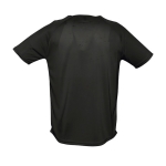 T-shirts desportivas para personalização cor preto vista traseira