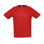 T-shirts desportivas para personalização cor vermelho quinta vista