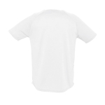 T-shirts desportivas para personalização cor branco vista traseira
