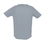 T-shirts desportivas para personalização cor cinzento vista traseira