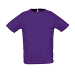 T-shirts desportivas para personalização cor violeta segunda vista