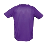 T-shirts desportivas para personalização cor violeta vista traseira