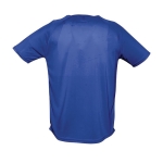 T-shirts desportivas para personalização cor azul real vista traseira