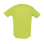 T-shirts desportivas para personalização cor verde-claro vista traseira
