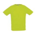 T-shirts desportivas para personalização cor verde fluorescente oitava vista