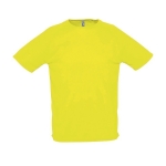 T-shirts desportivas para personalização cor amarelo fluorescente sexta vista