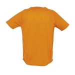 T-shirts desportivas para personalização cor cor-de-laranja fluorescente vista traseira