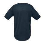 T-shirts desportivas para personalização cor azul petróleo vista traseira