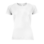 T-shirts desportivas transpiráveis em poliester 140 g/m2 SOL'S Sporty cor branco nona vista