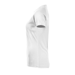 T-shirts desportivas transpiráveis em poliester 140 g/m2 SOL'S Sporty cor branco vista lateral