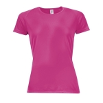 T-shirts desportivas transpiráveis em poliester 140 g/m2 SOL'S Sporty cor fúcsia fluorescente